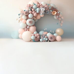 Fondo para sesiones Cake Smash con globos