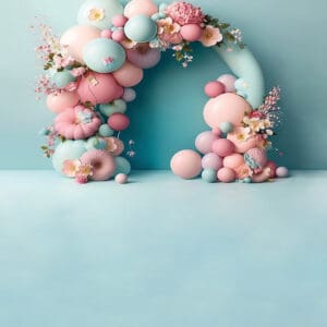 Fondo para sesiones Cake Smash con globos