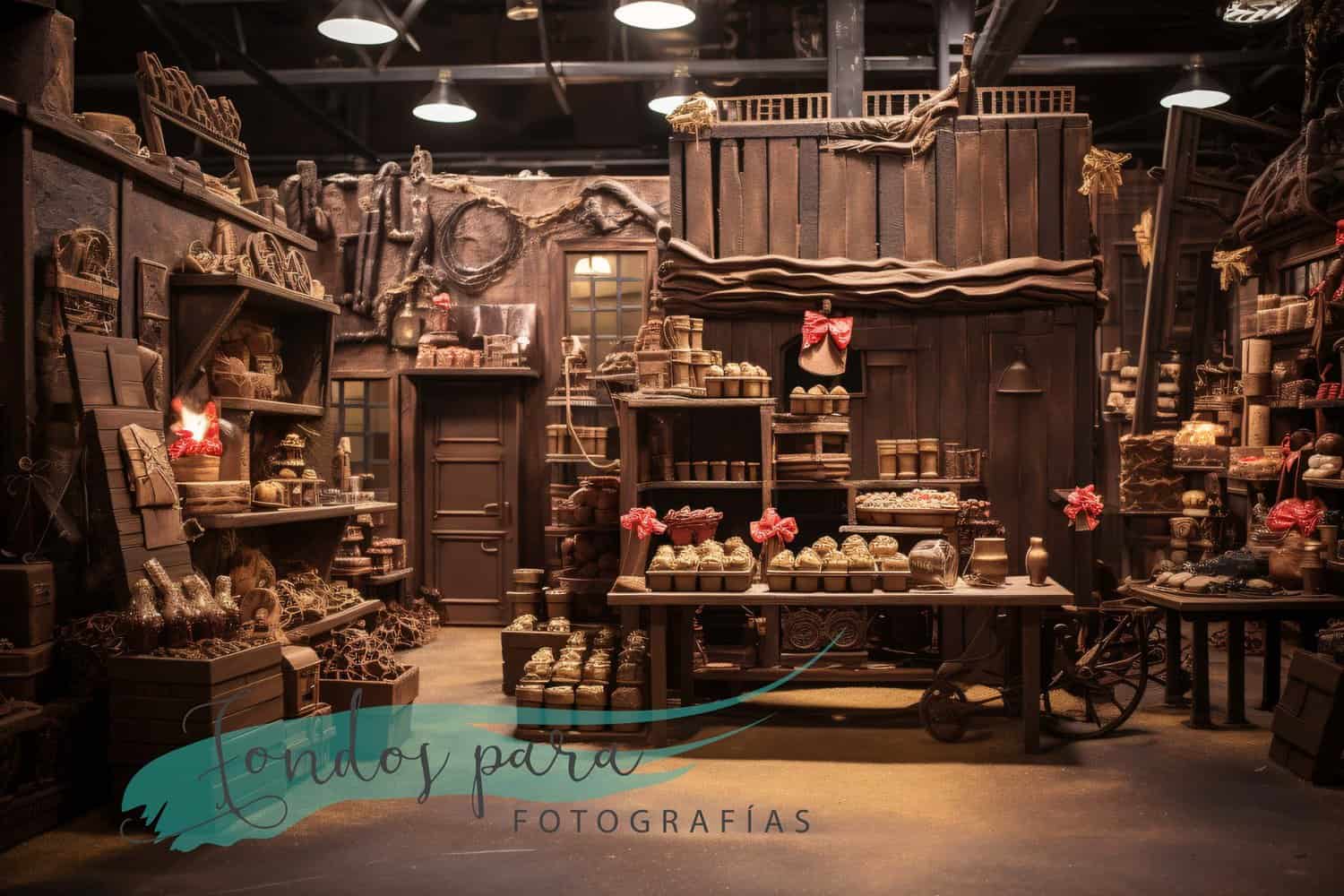 Fondo Navidad Chocolatería