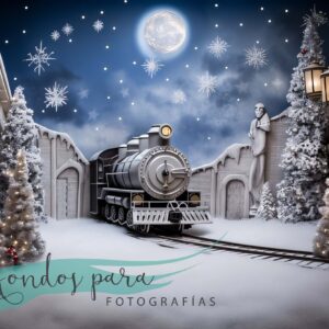 Fondo Navidad Estación de Tren