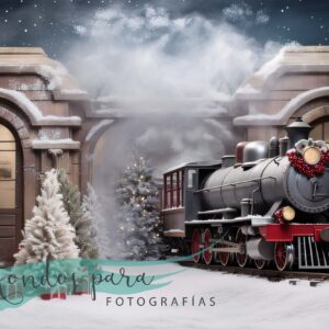 Fondo Navidad Estación de Tren