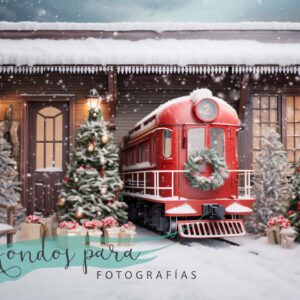 Fondo Navidad Estación de Tren