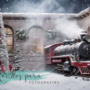 Fondo Navidad Estación de Tren