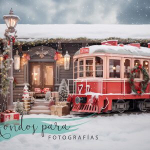 Fondo Navidad Estación de Tren