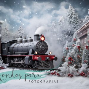 Fondo Navidad Estación de Tren