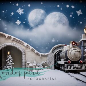 Fondo Navidad Estación de Tren