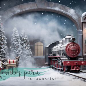 Fondo Navidad Estación de Tren
