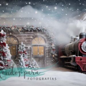Fondo Navidad Estación de Tren