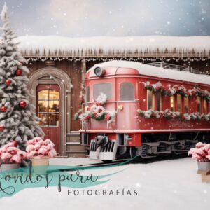 Fondo Navidad Estación de Tren
