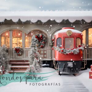 Fondo Navidad Estación de Tren