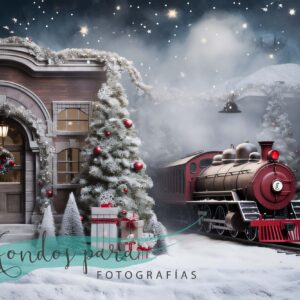 Fondo Navidad Estación de Tren