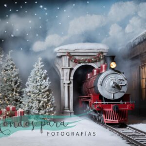 Fondo Navidad Estación de Tren