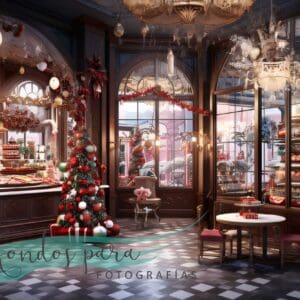 Fondo Navidad Tienda Pastelería