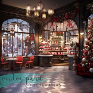 Fondo Navidad Tienda Pastelería
