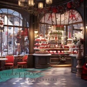Fondo Navidad Tienda Pastelería