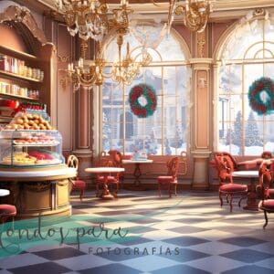 Fondo Navidad Tienda Pastelería