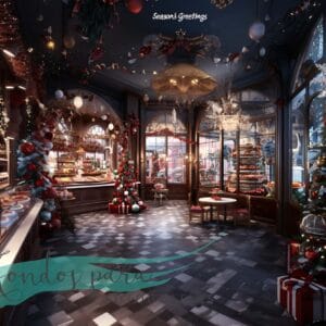 Fondo Navidad Tienda Pastelería