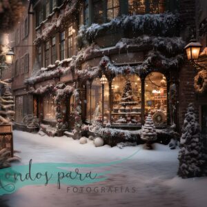 Fondo Navidad Escaparate Pastelería