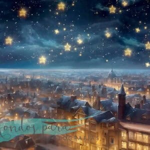 Fondo Navidad Cielo Estrellado