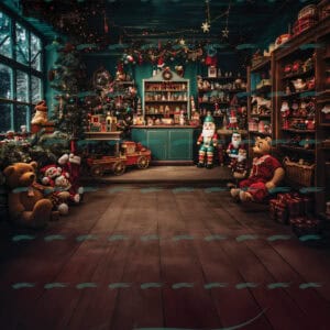 Fondo Navidad Juguetería con suelo vertical