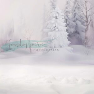 Bosque de pinos nevados