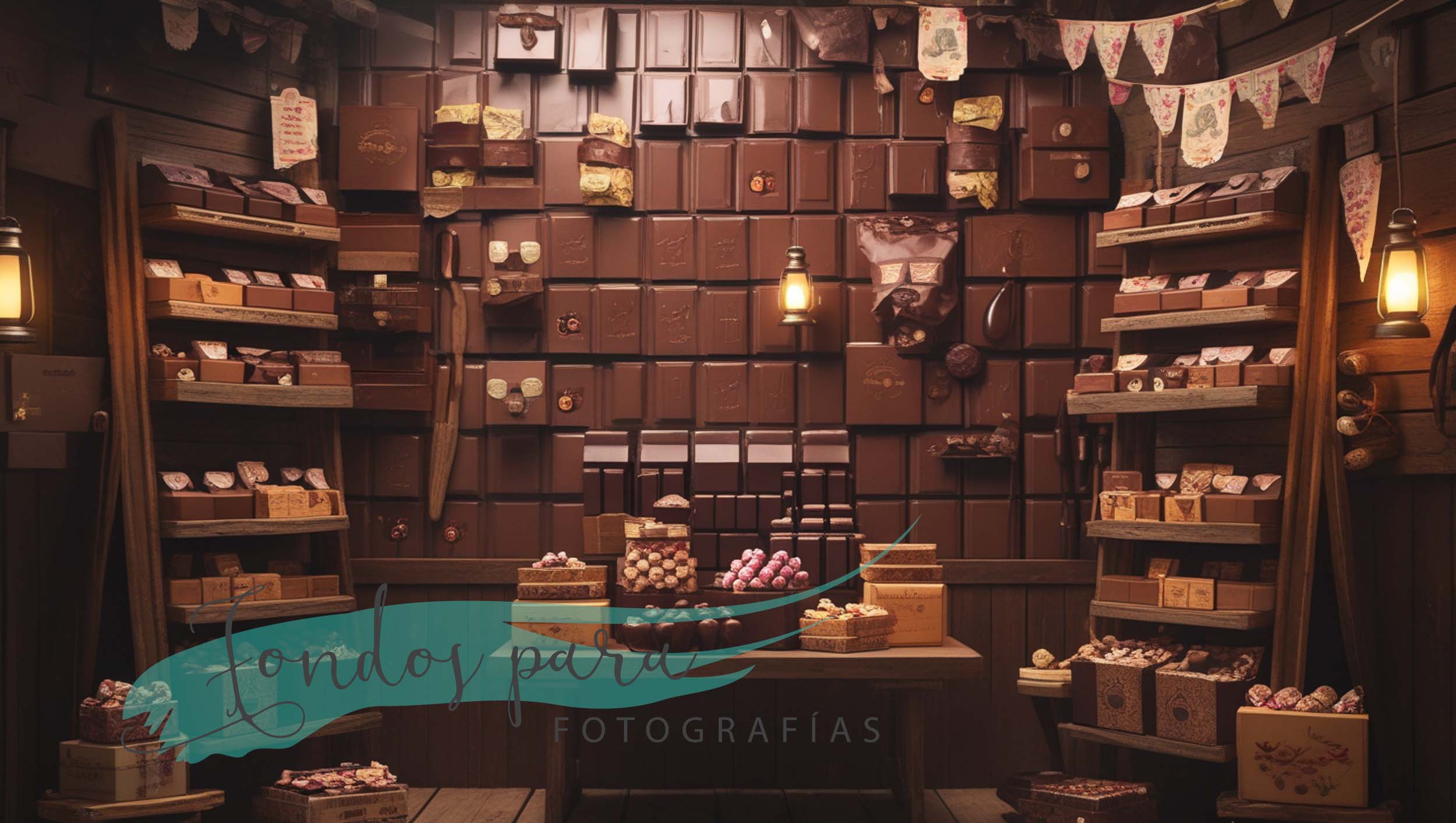 Fondo Navidad Chocolatería