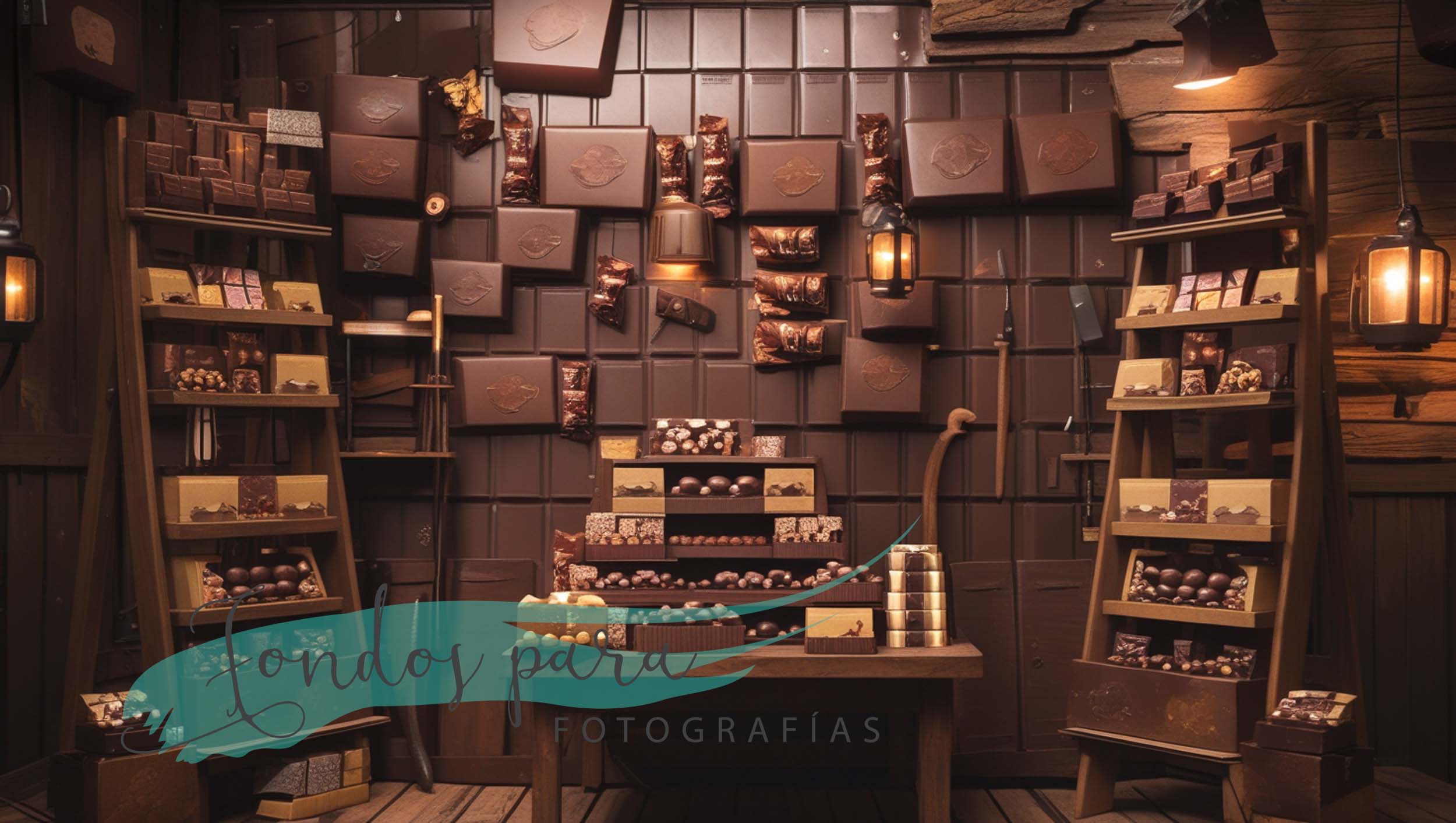 Fondo Navidad Chocolatería