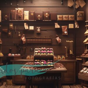 Fondo Navidad Chocolatería
